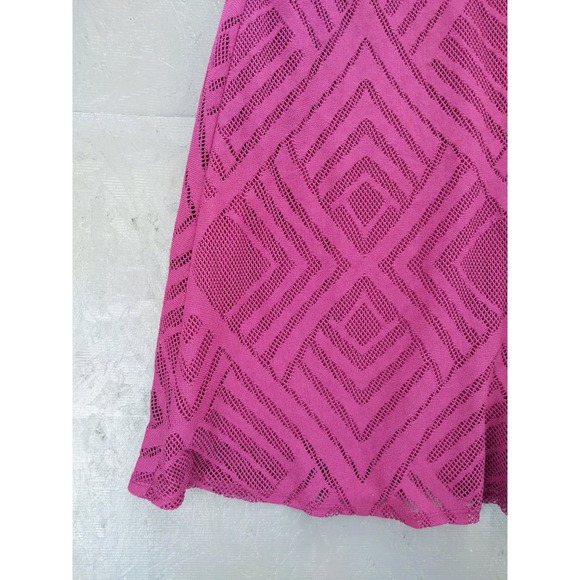 London Times Purple Lace Overlay Dress Geometric Pattern Women's‎ Size 12 - Picture 3 of 10